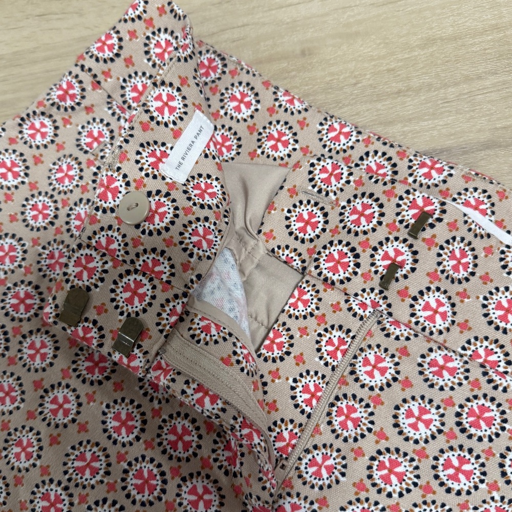 LOFT Ankle Riviera Patterned Print Pant - Picture 3 of 5